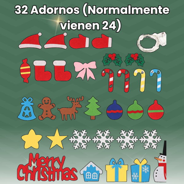 Árbol de Navidad de Fieltro