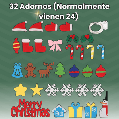 Árbol de Navidad de Fieltro