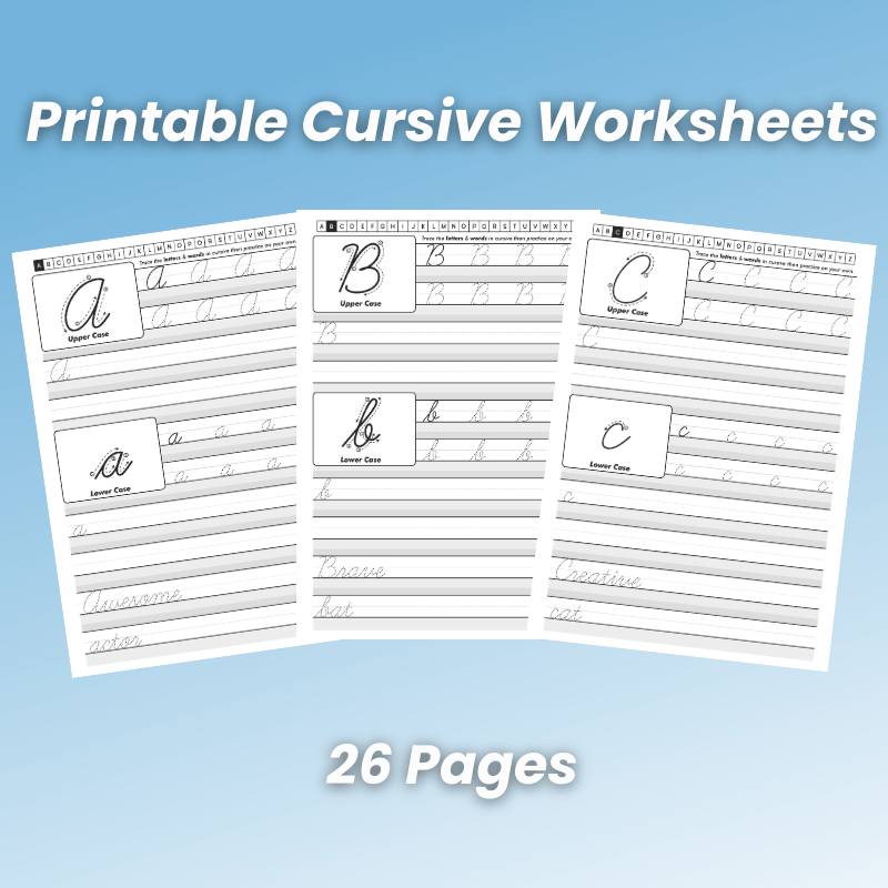 Printable Cursive Worksheets